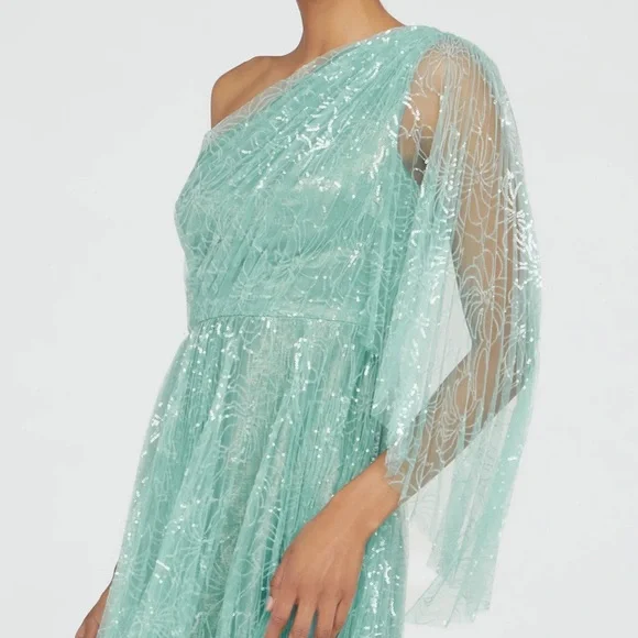 THEIA Carol One Shoulder Gown NWT 6 - Picture 5 of 9